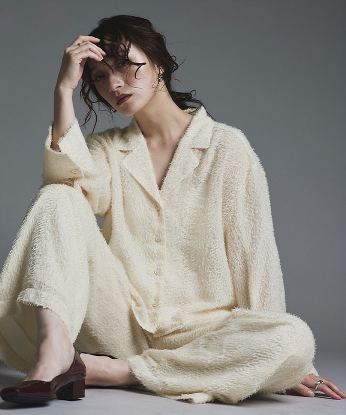 Limited Price】【SET】フェザーヤーンシャツジャケットセットアップ