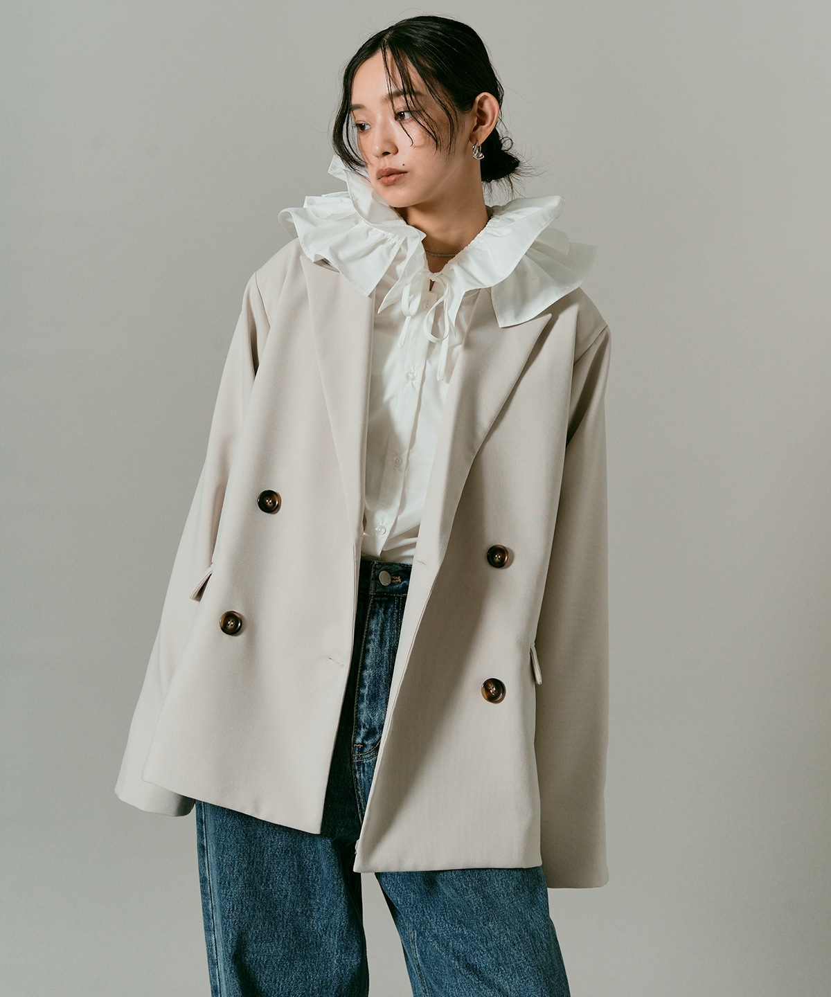 クラシカルツイルオーバーダブルジャケット 全4色