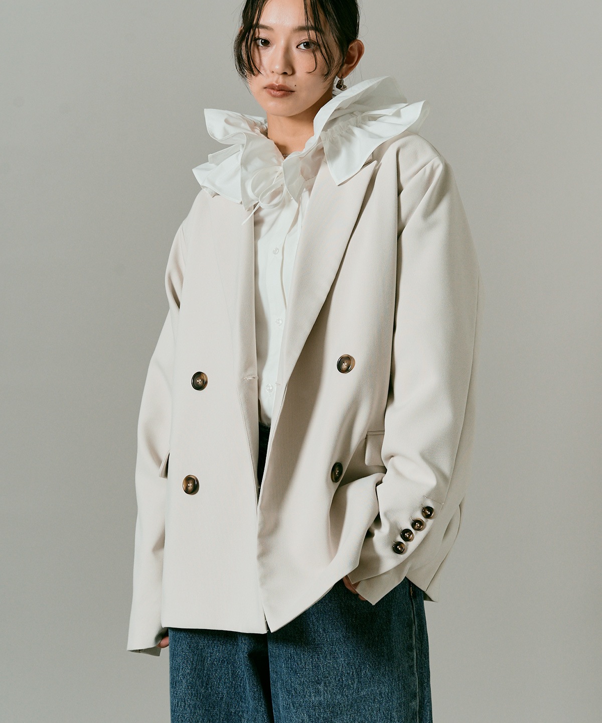 クラシカルツイルオーバーダブルジャケット 全4色