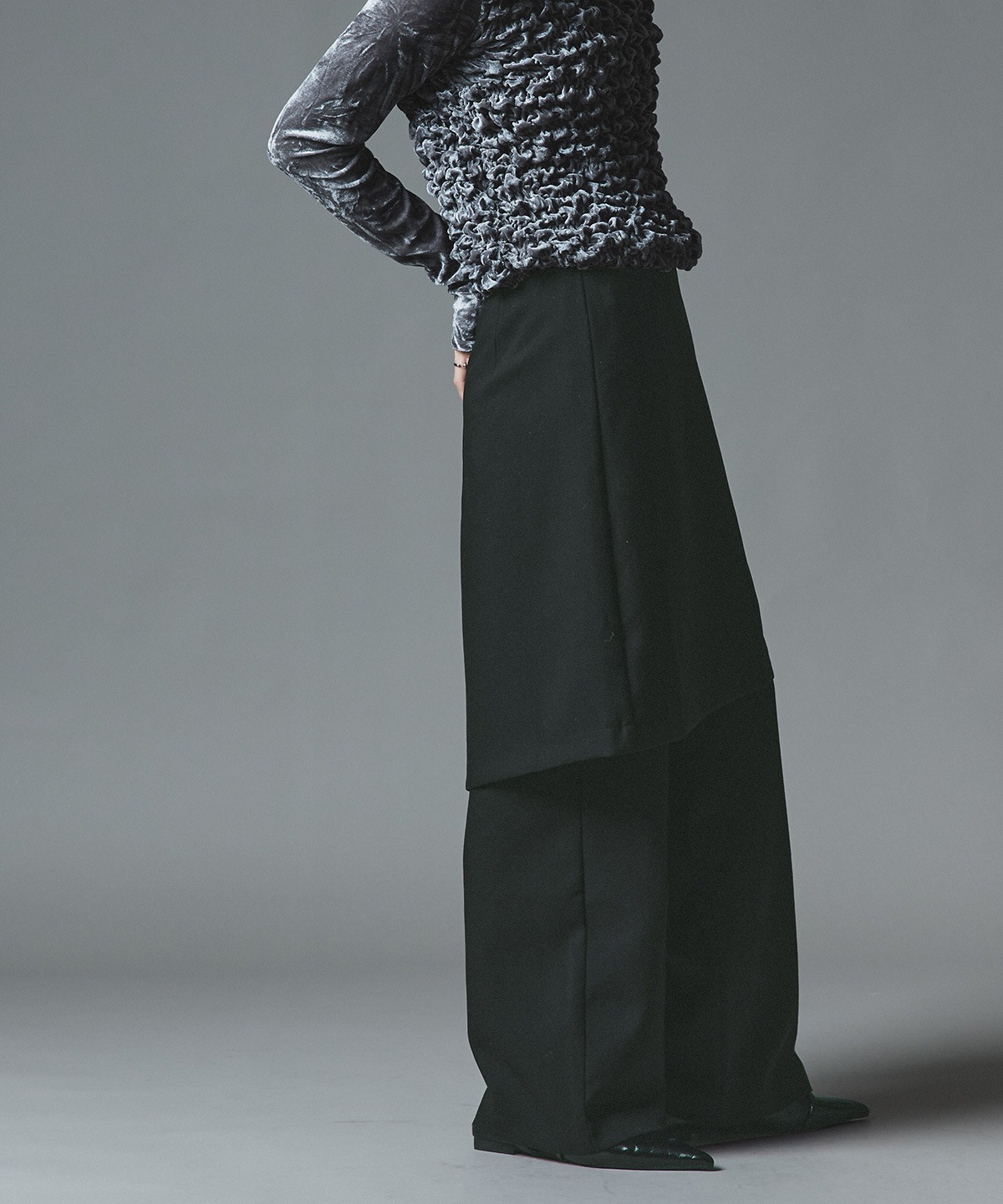 クラシカルツイルレイヤードスラックス 全4色 2サイズ