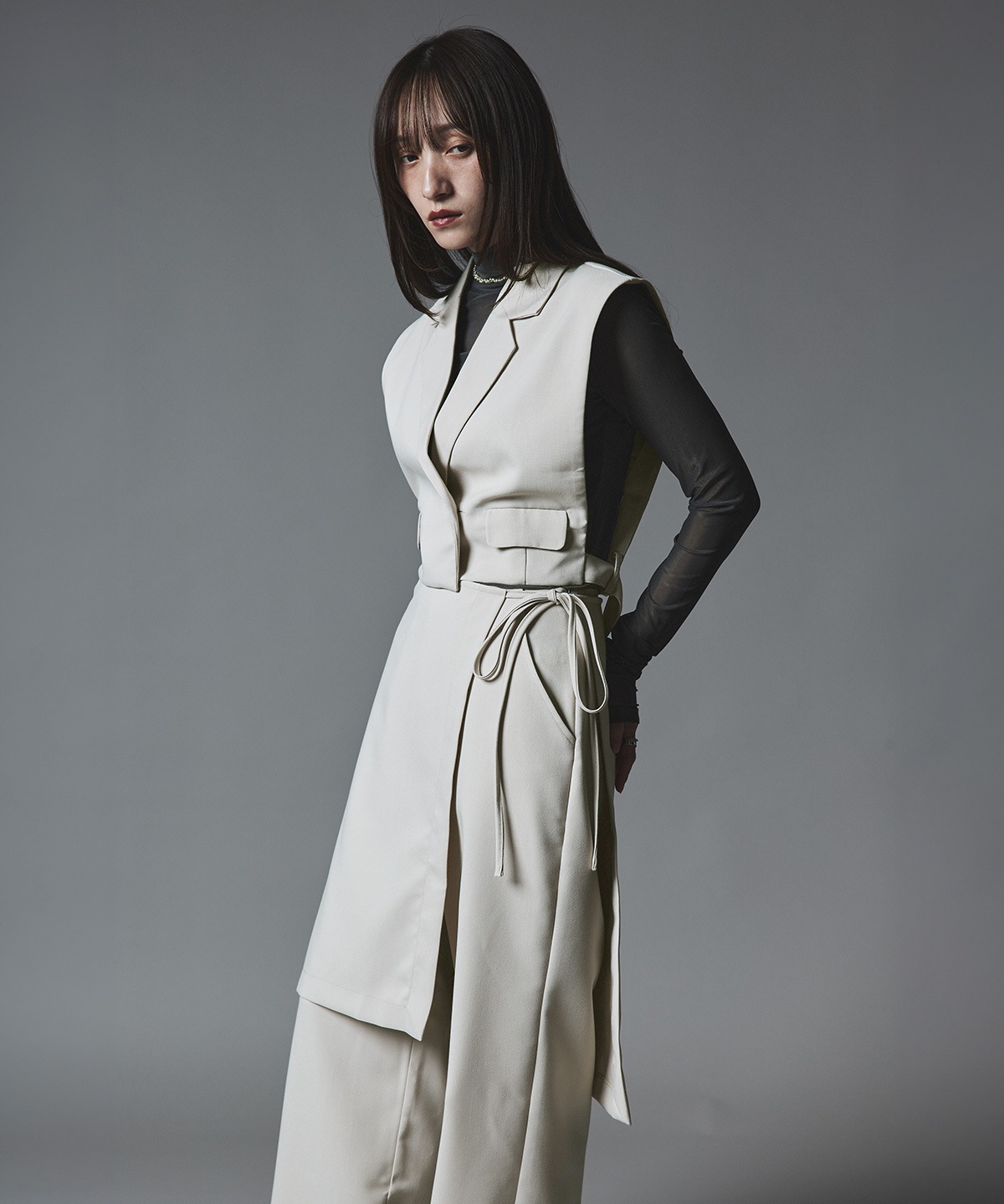 クラシカルツイルレイヤードスラックス 全4色 2サイズ