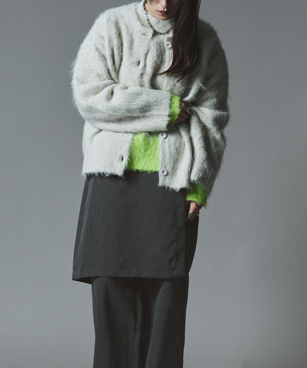 クラシカルツイルレイヤードスラックス 全4色 2サイズ