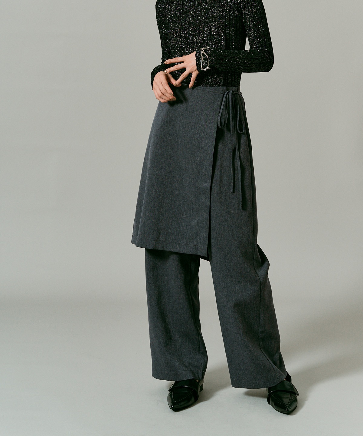 クラシカルツイルレイヤードスラックス 全4色 2サイズ