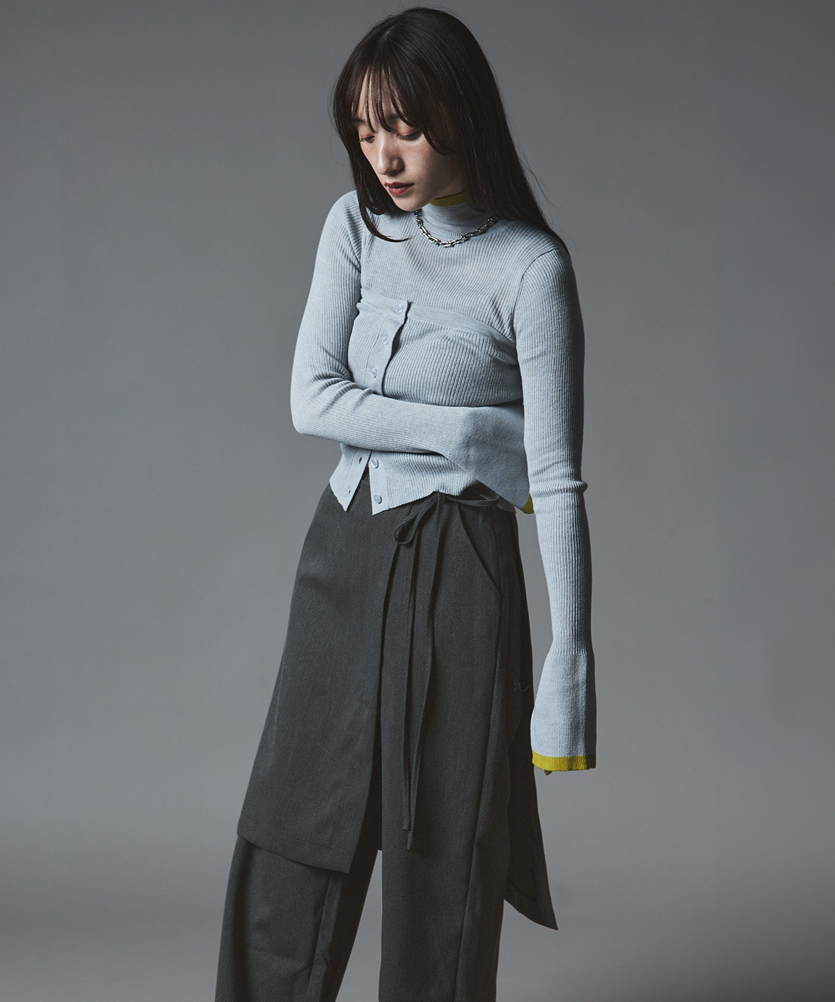 クラシカルツイルレイヤードスラックス 全4色 2サイズ