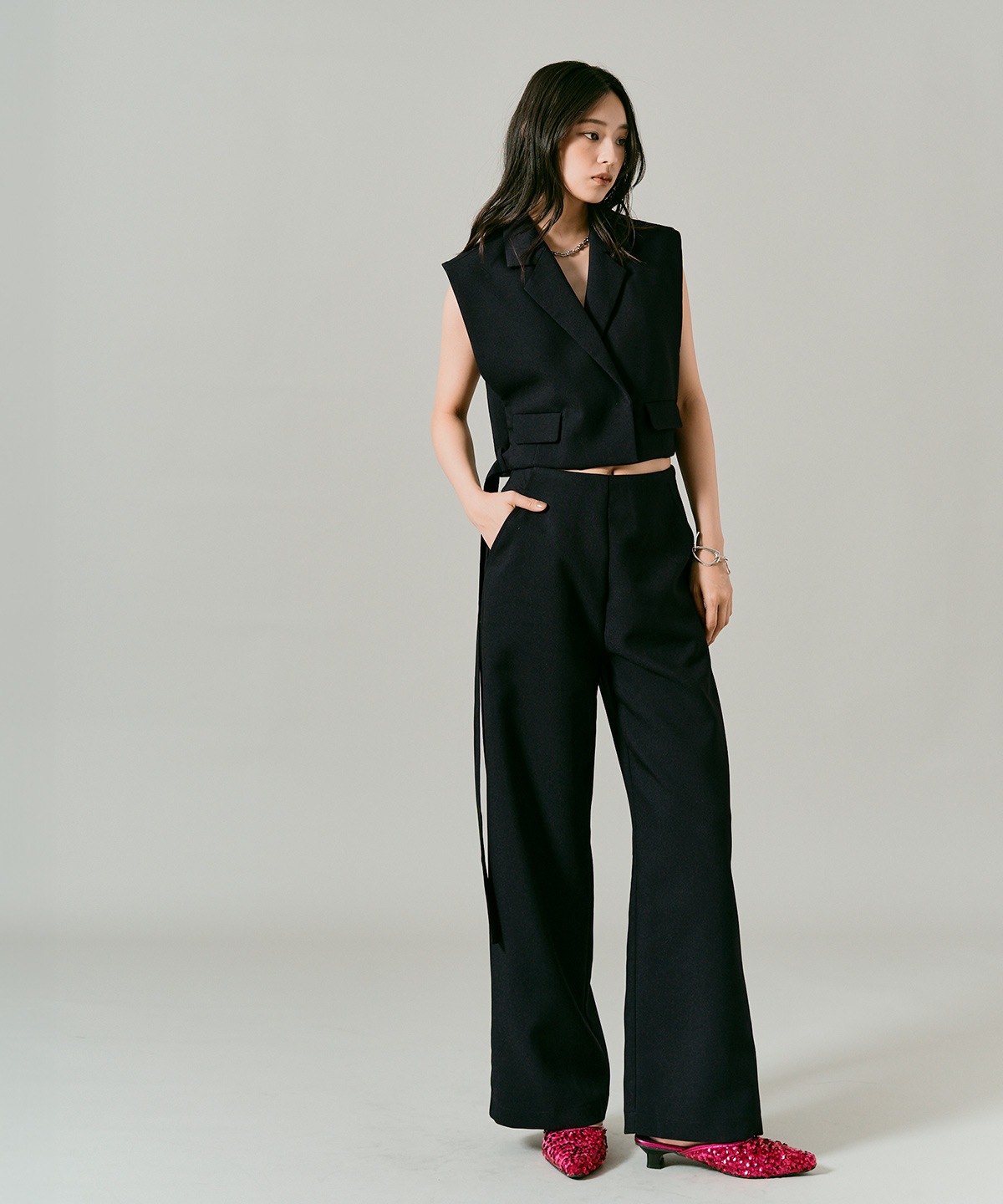 クラシカルツイルレイヤードスラックス 全4色 2サイズ