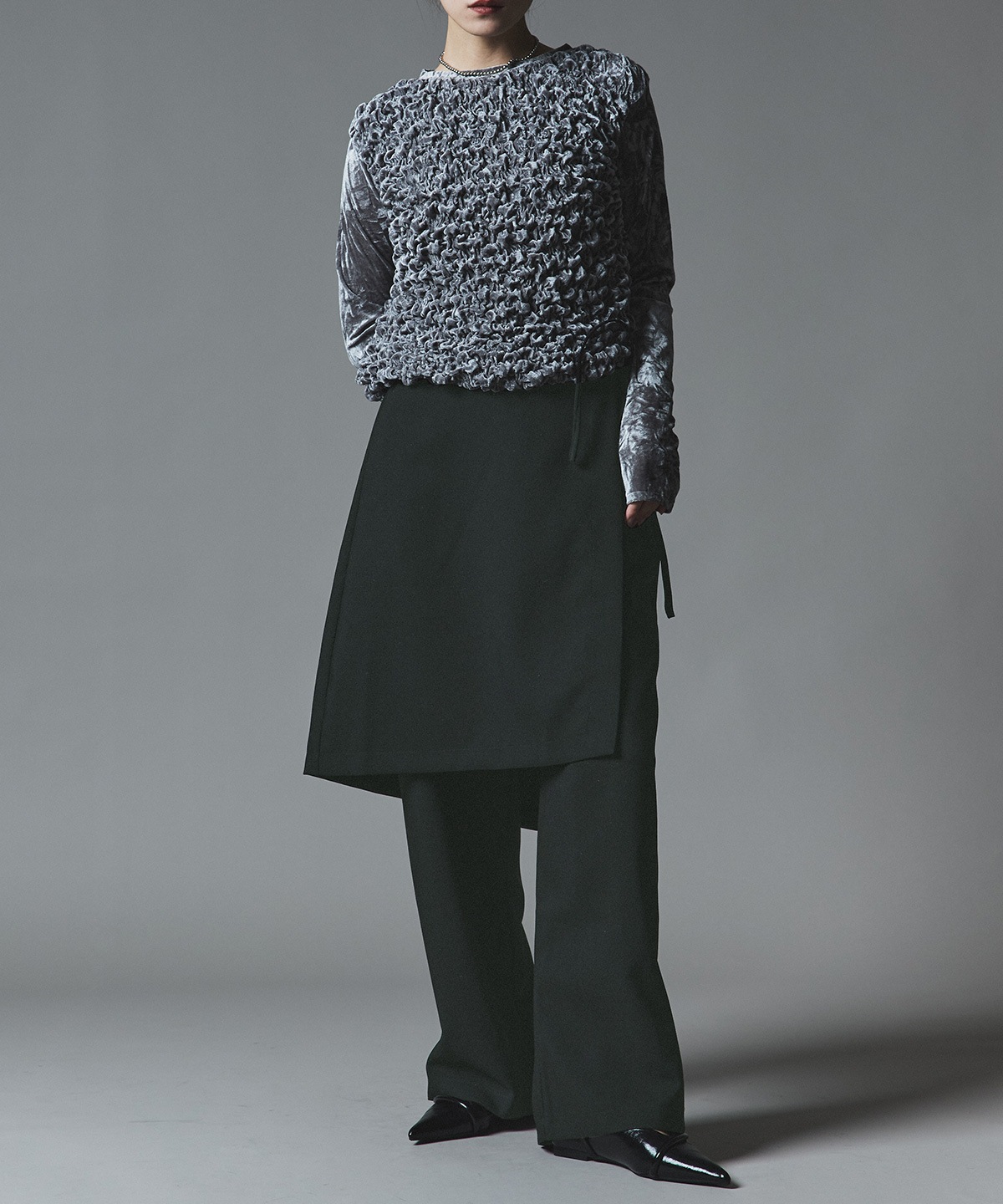 クラシカルツイルレイヤードスラックス 全4色 2サイズ