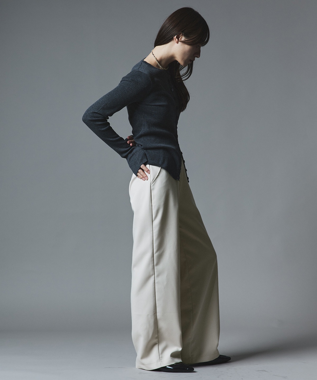 クラシカルツイルレイヤードスラックス 全4色 2サイズ