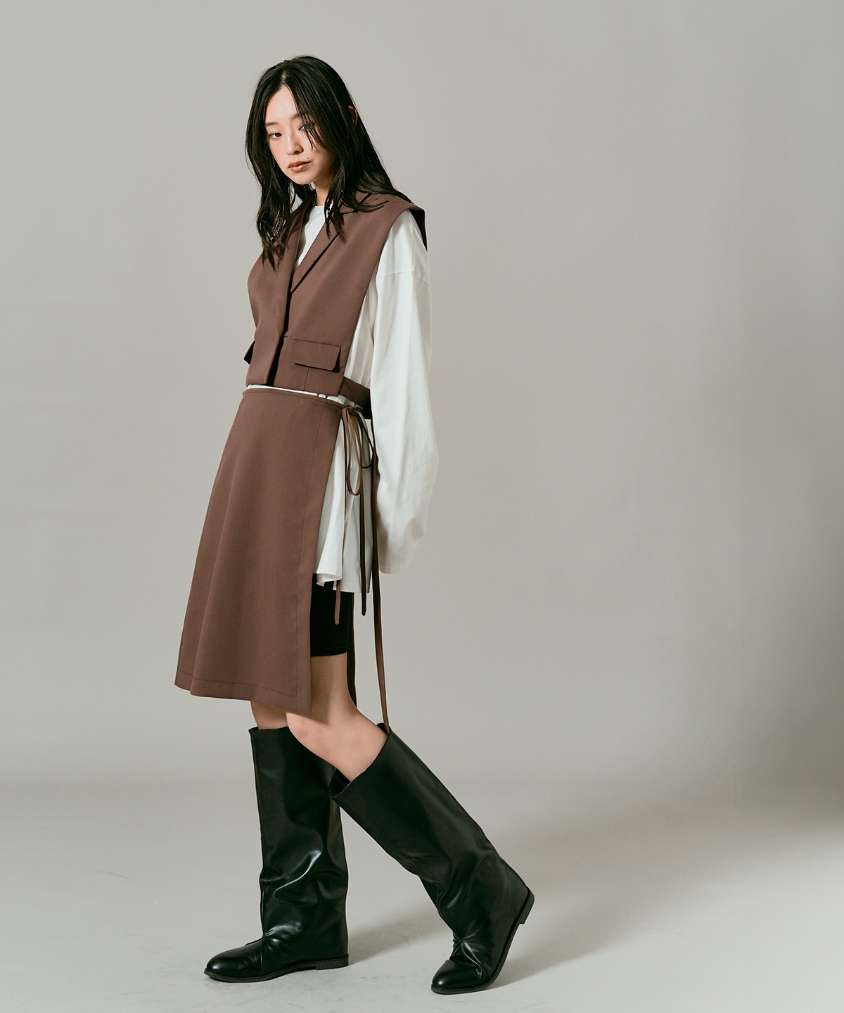 クラシカルツイルレイヤードスラックス 全4色 2サイズ