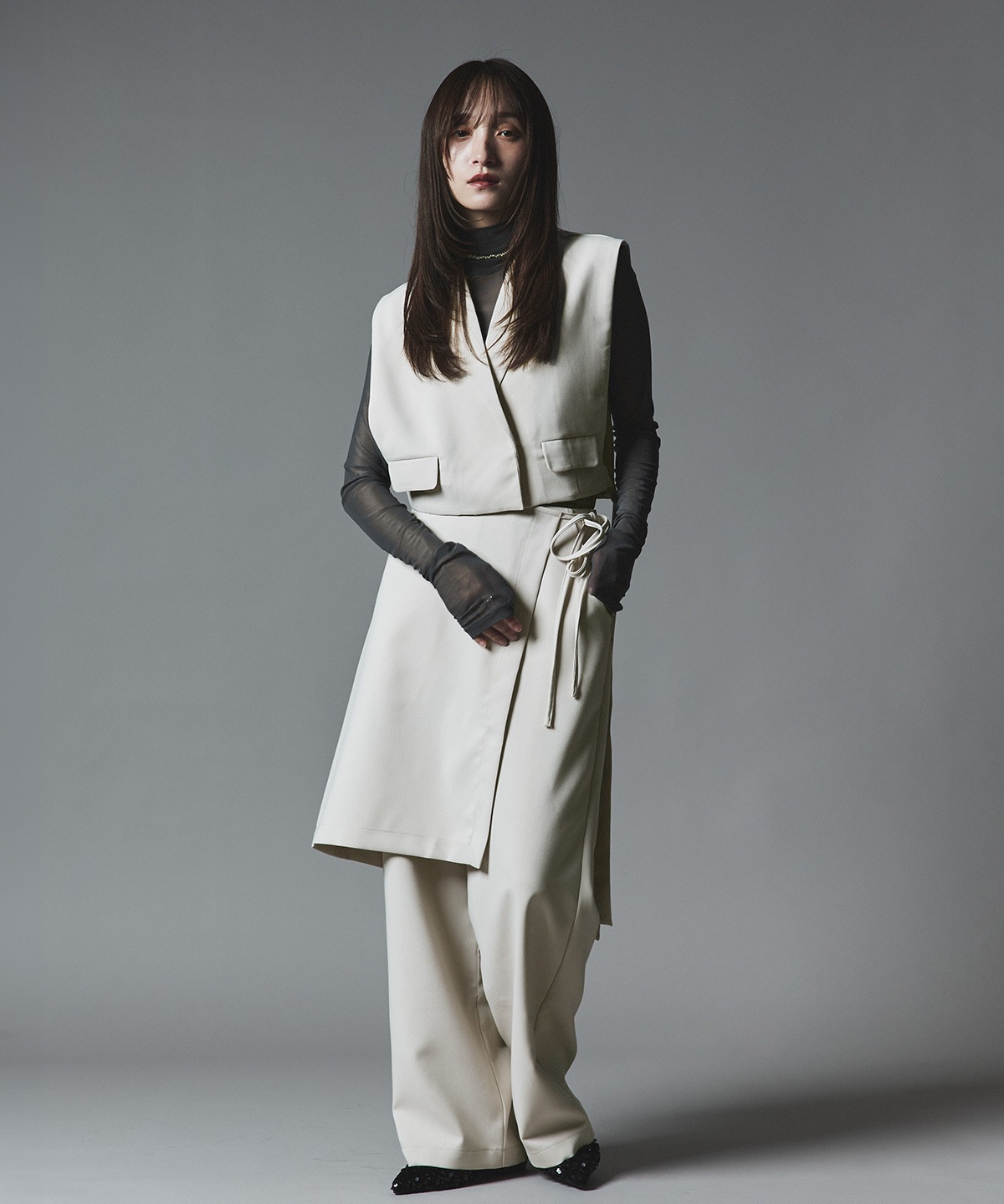 クラシカルツイルレイヤードスラックス 全4色 2サイズ