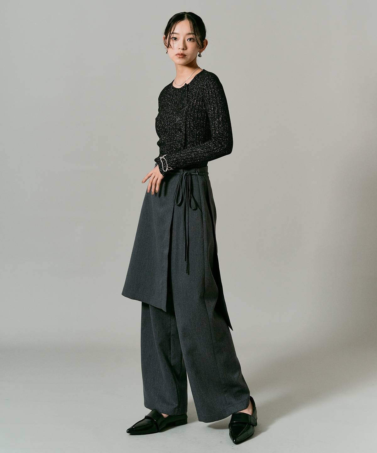 クラシカルツイルレイヤードスラックス 全4色 2サイズ