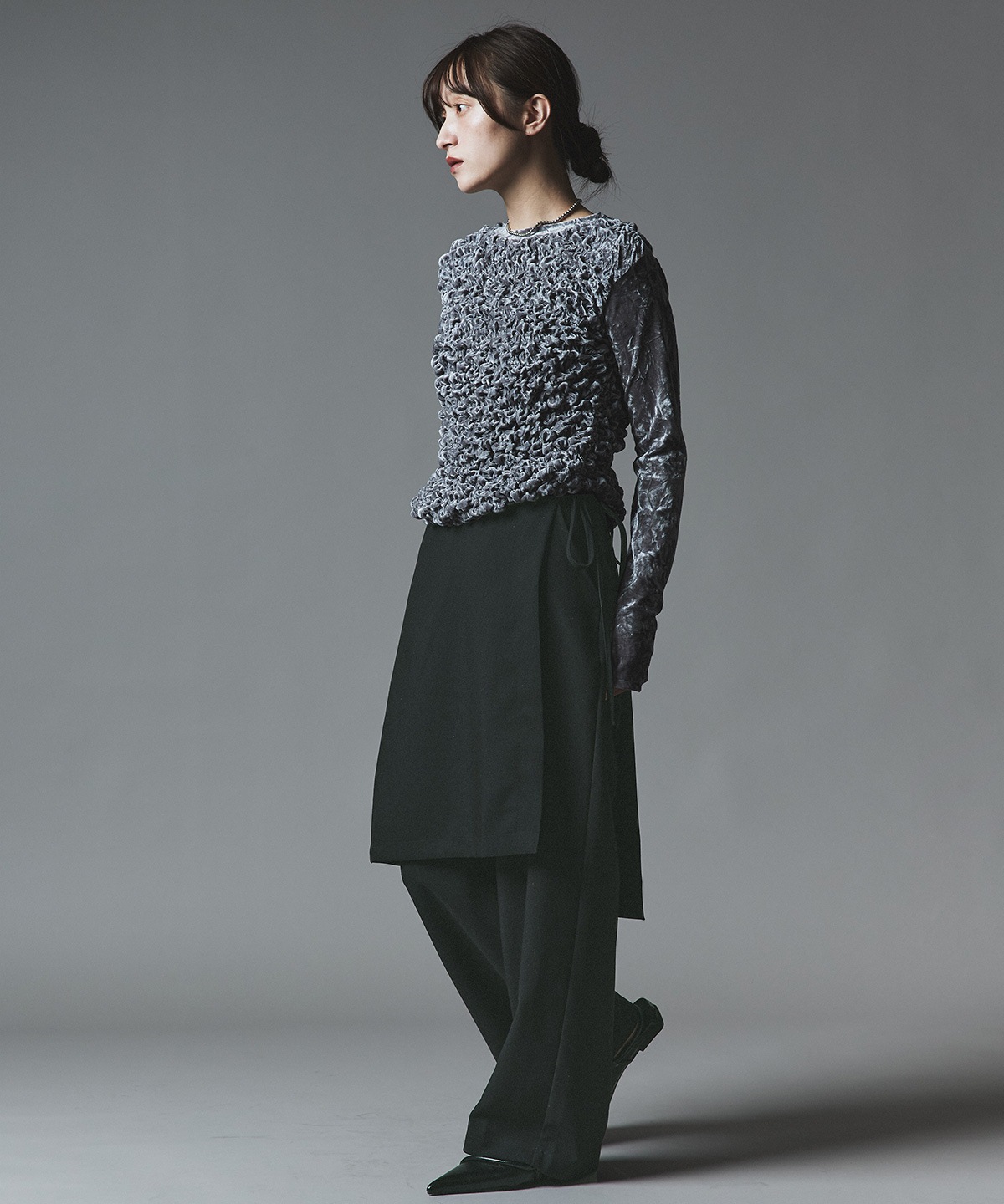 クラシカルツイルレイヤードスラックス 全4色 2サイズ