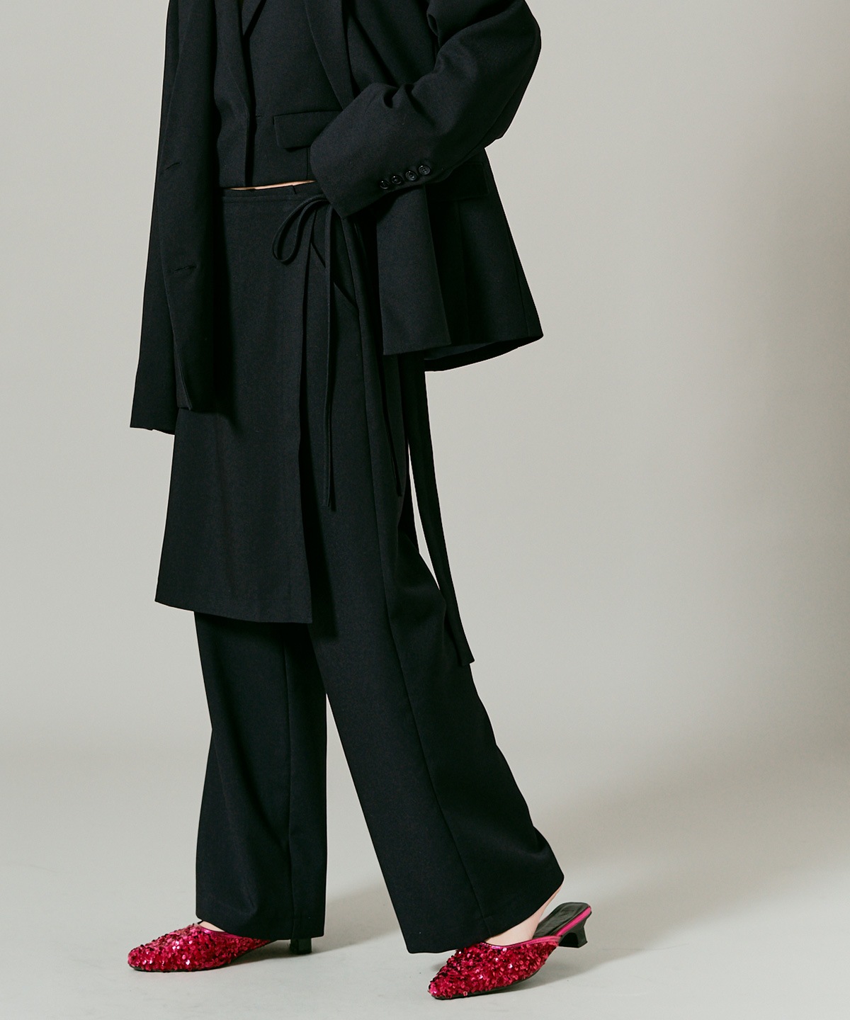 クラシカルツイルレイヤードスラックス 全4色 2サイズ