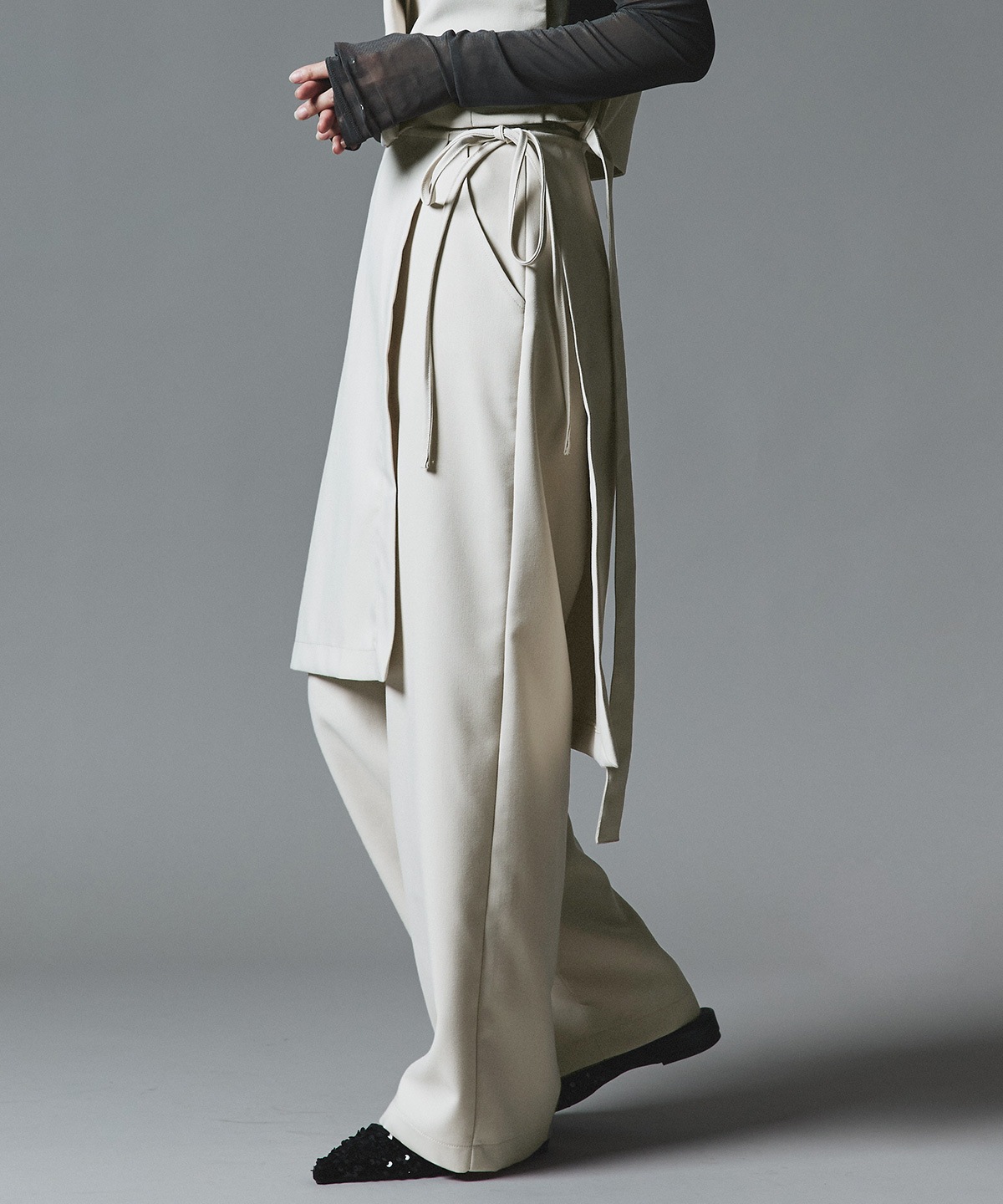 クラシカルツイルレイヤードスラックス 全4色 2サイズ