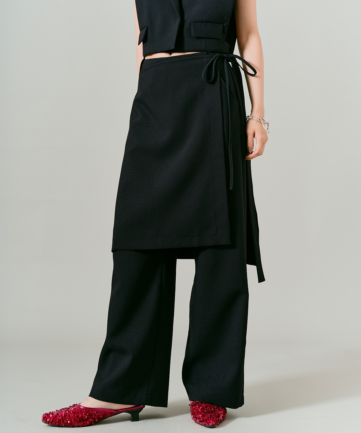 クラシカルツイルレイヤードスラックス 全4色 2サイズ