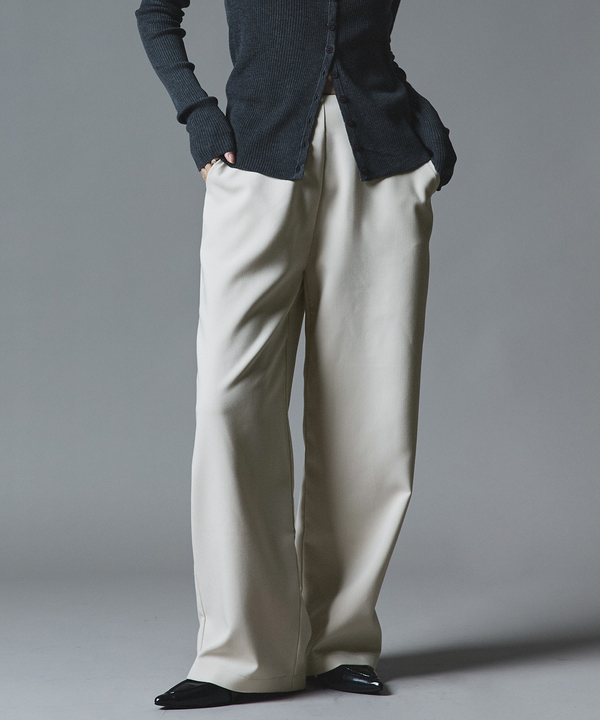 クラシカルツイルレイヤードスラックス 全4色 2サイズ