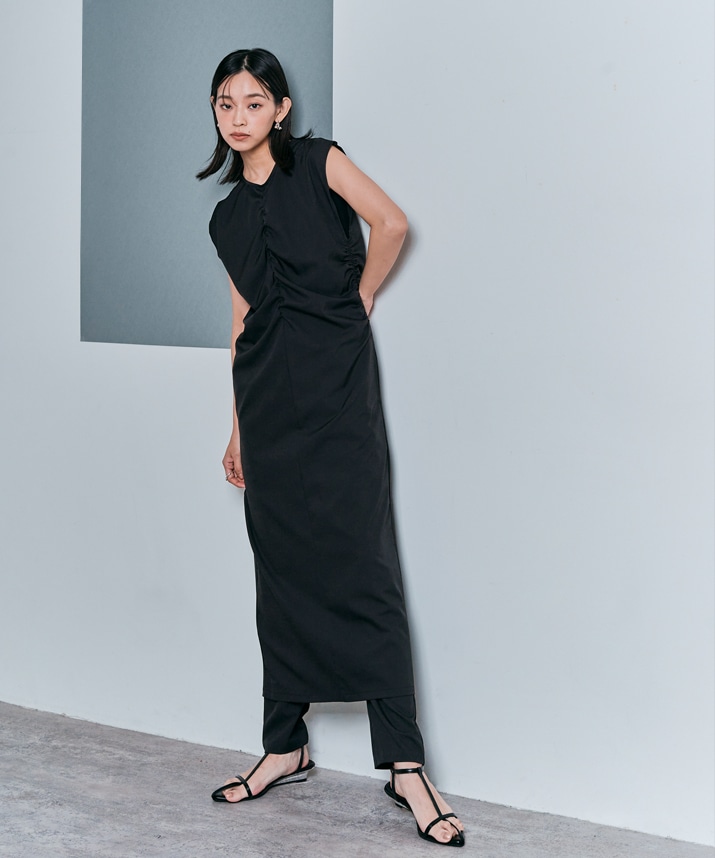 シャーリングロングワンピース | ワンピース,ワンピース | W:Huku