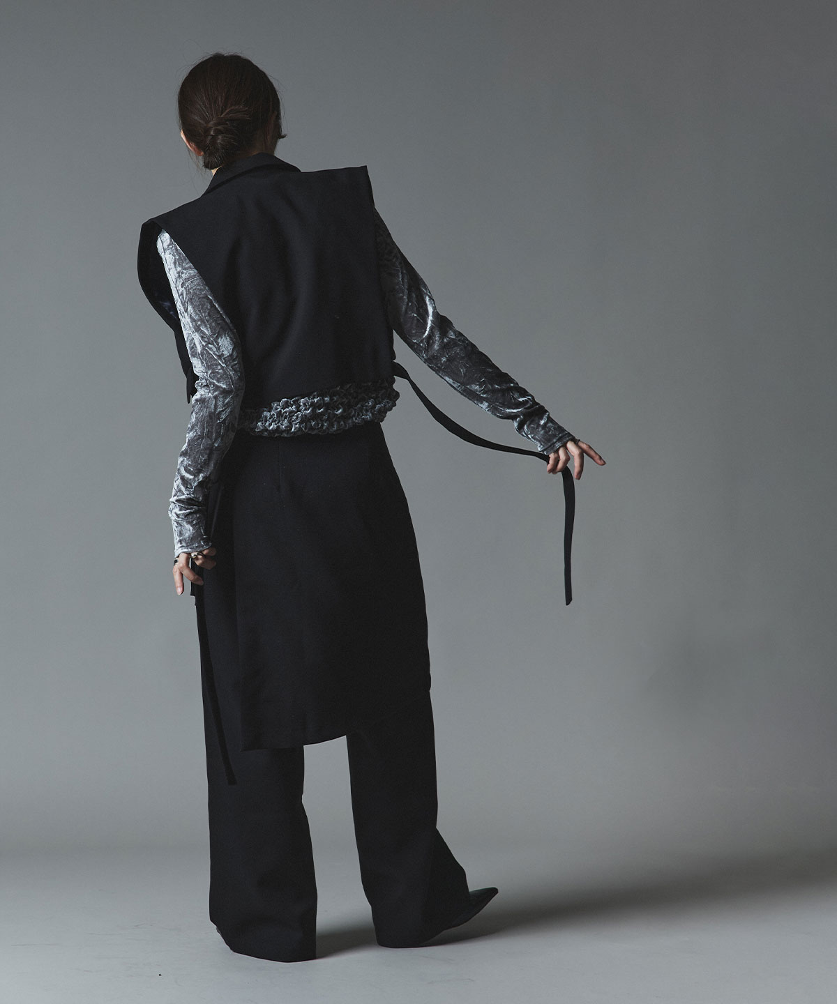 クラシカルツイルダブルショートベスト 全4色