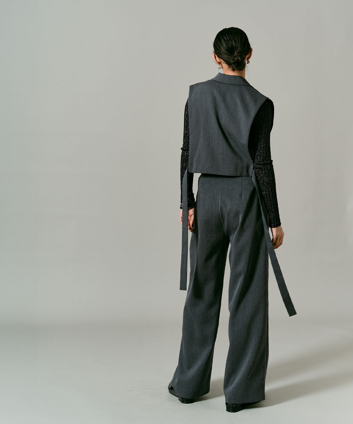 クラシカルツイルダブルショートベスト 全4色