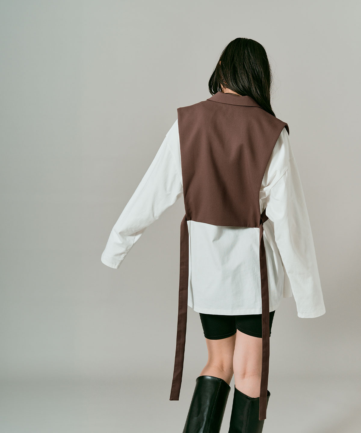 予約販売】クラシカルツイルダブルショートベスト 全4色