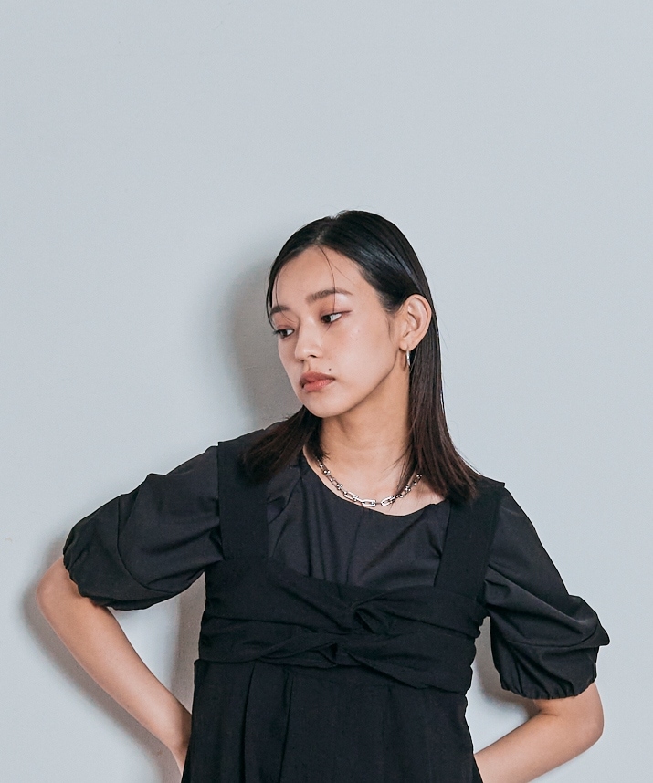 シャーリングハーフスリーブブラウス 全4色 2サイズ 【SALE】