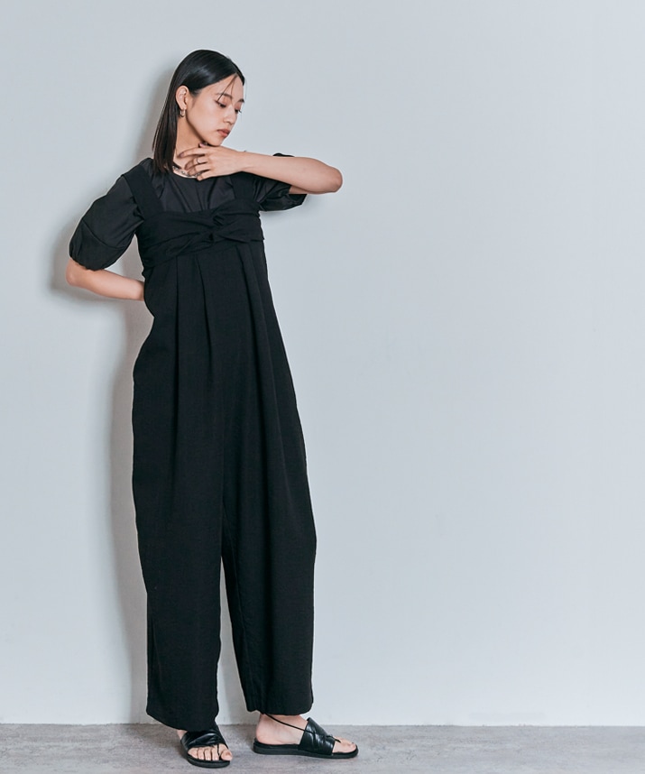 シャーリングハーフスリーブブラウス 全4色 2サイズ 【SALE】