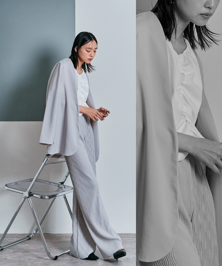 シャーリングハーフスリーブブラウス 全4色 2サイズ 【SALE】