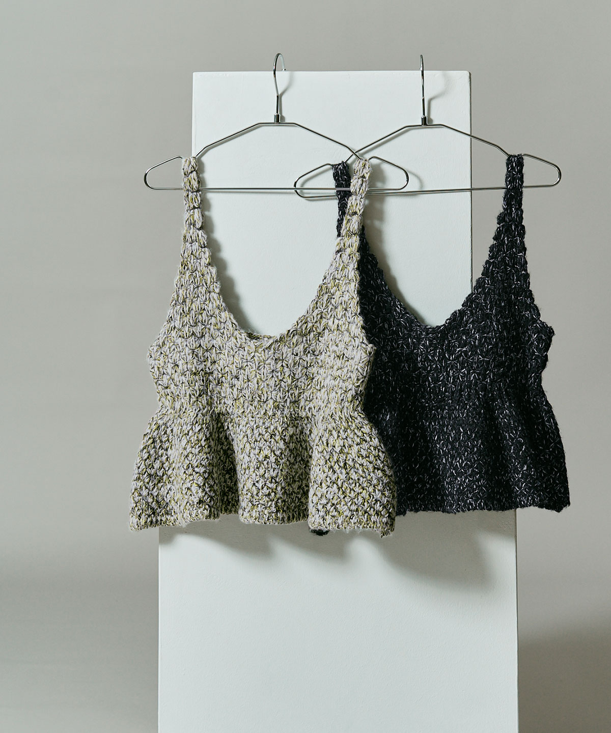 【予約販売】メランジニットペプラムビスチェ 全3色