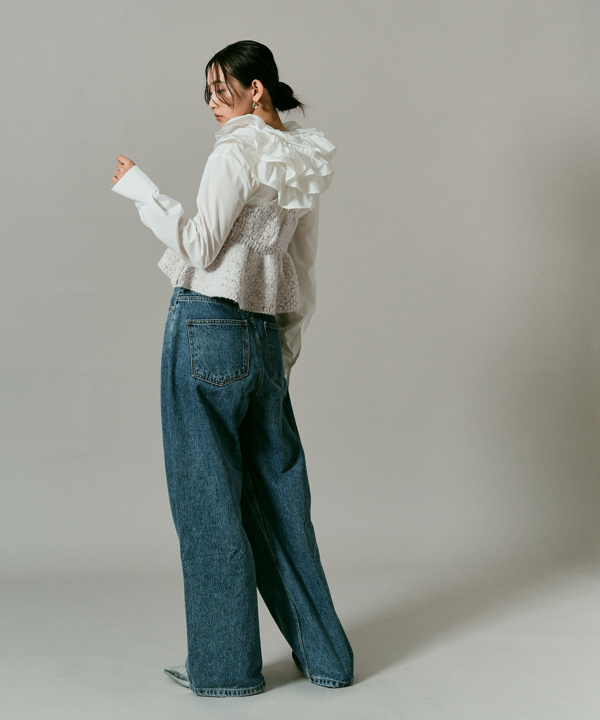 【予約販売】メランジニットペプラムビスチェ 全3色