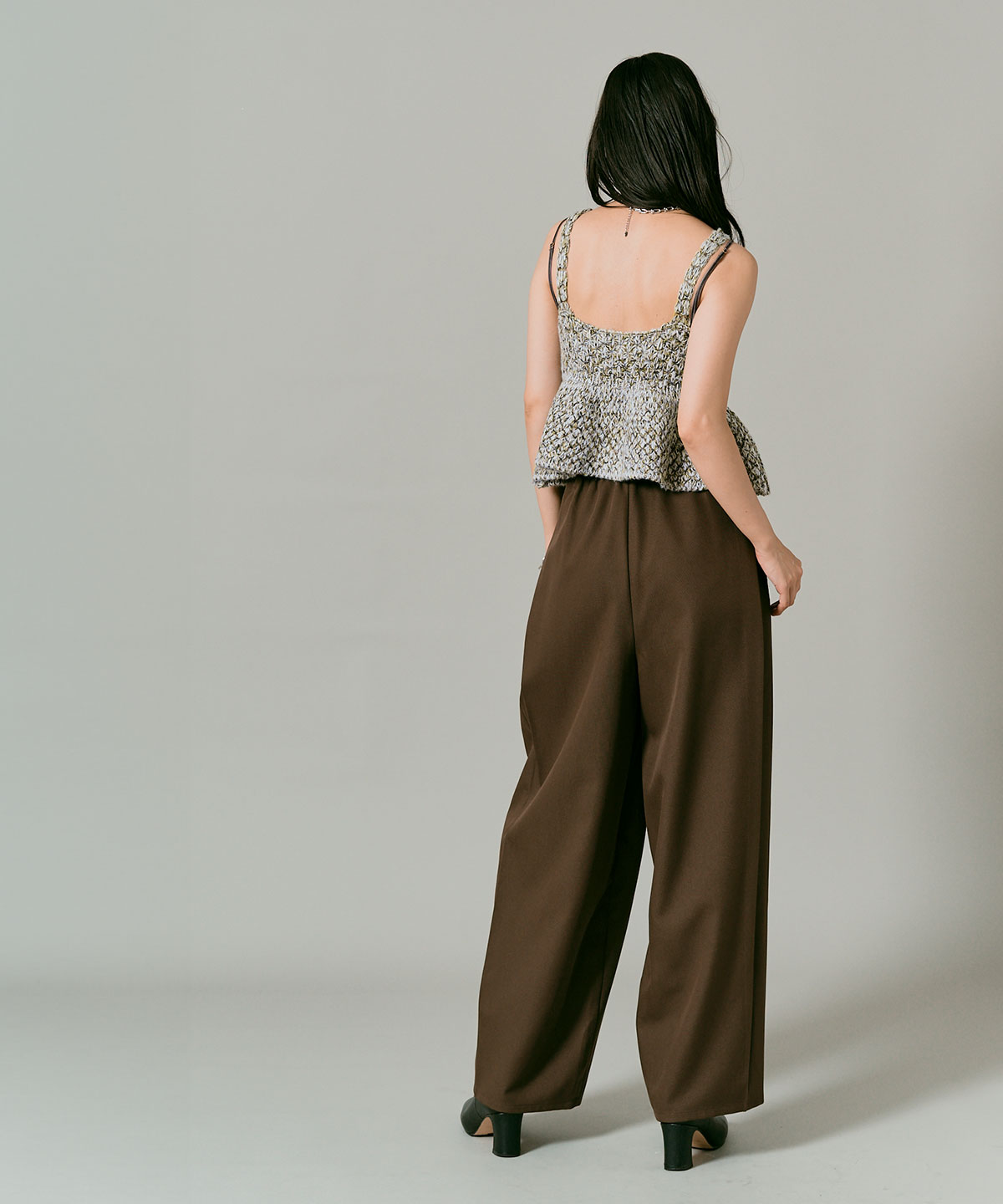 【予約販売】メランジニットペプラムビスチェ 全3色