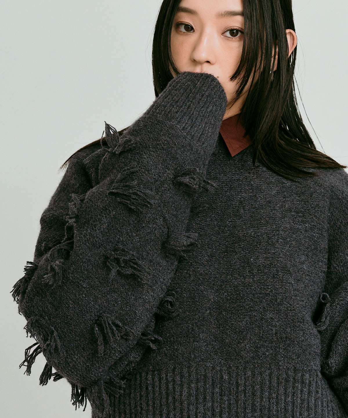 TARO HORIUCHI ニット袖 ボンディング プリント トップス TARO HORIUCHI】グラフィックニット – ファッションスナップストア