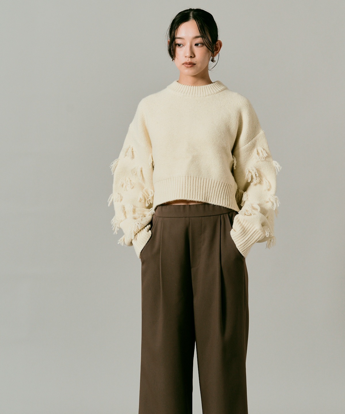 チャッピー24AW BRIEFING WINDBLOCK ニットBLOUS ASEEDONCLOUD｜フォギー ノルディック ニット ブラウス “Foggy