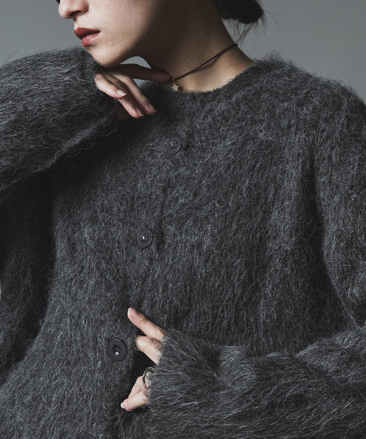 【予約販売】モヘアシャギーニットカーディガン 全4色