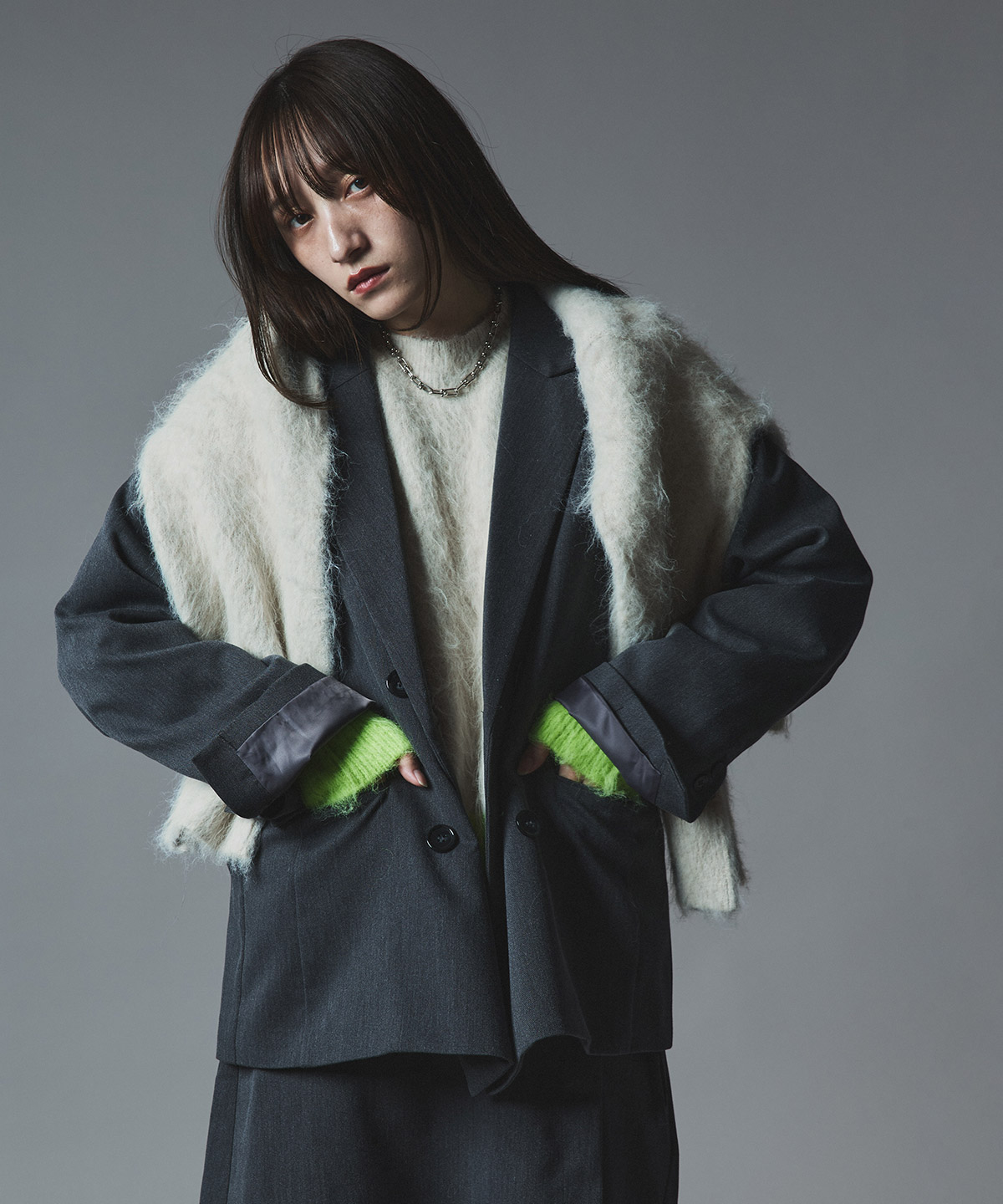 【予約販売】モヘアシャギーニットカーディガン 全4色