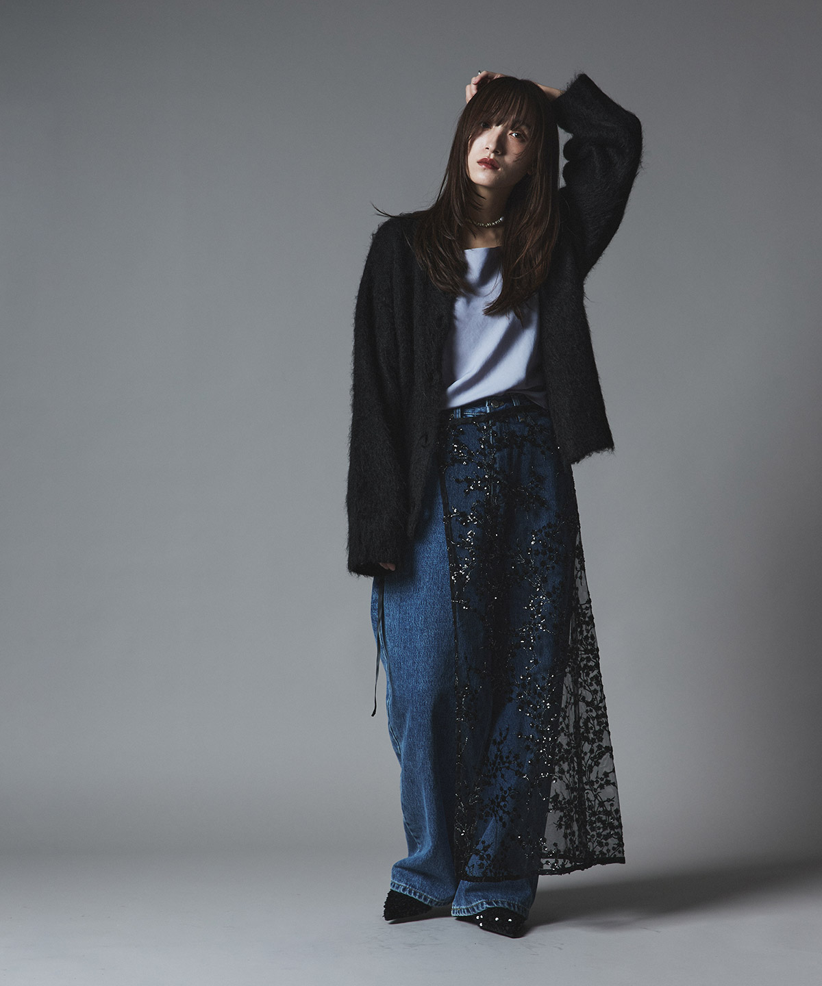 【予約販売】モヘアシャギーニットカーディガン 全4色