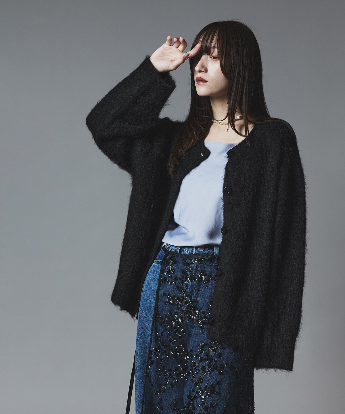 【予約販売】モヘアシャギーニットカーディガン 全4色