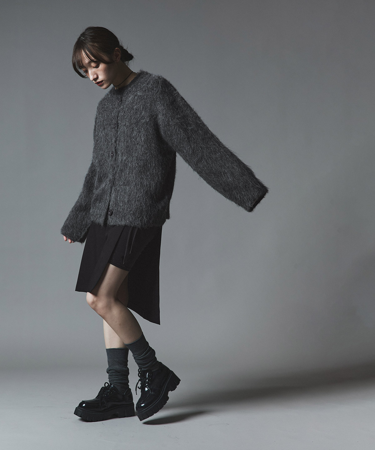 【予約販売】モヘアシャギーニットカーディガン 全4色