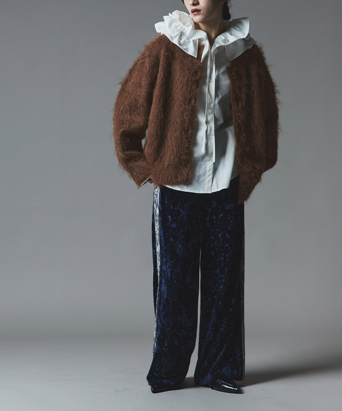 【予約販売】モヘアシャギーニットカーディガン 全4色