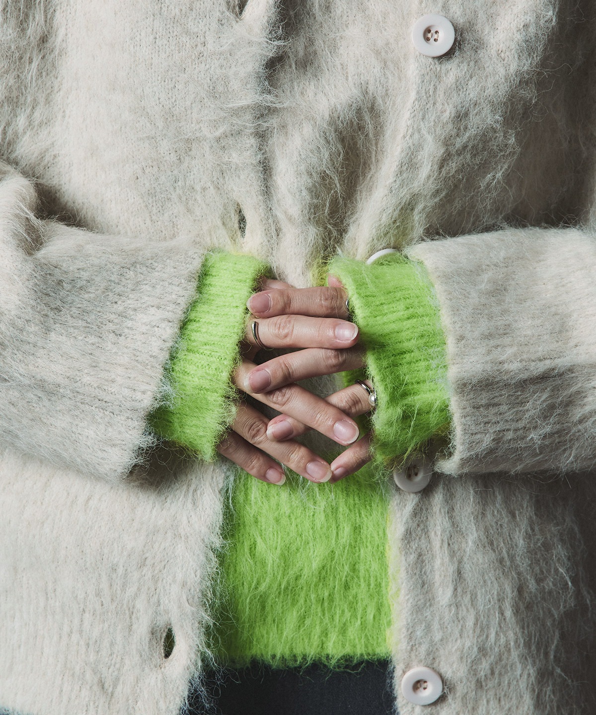 【予約販売】モヘアシャギーニットカーディガン 全4色