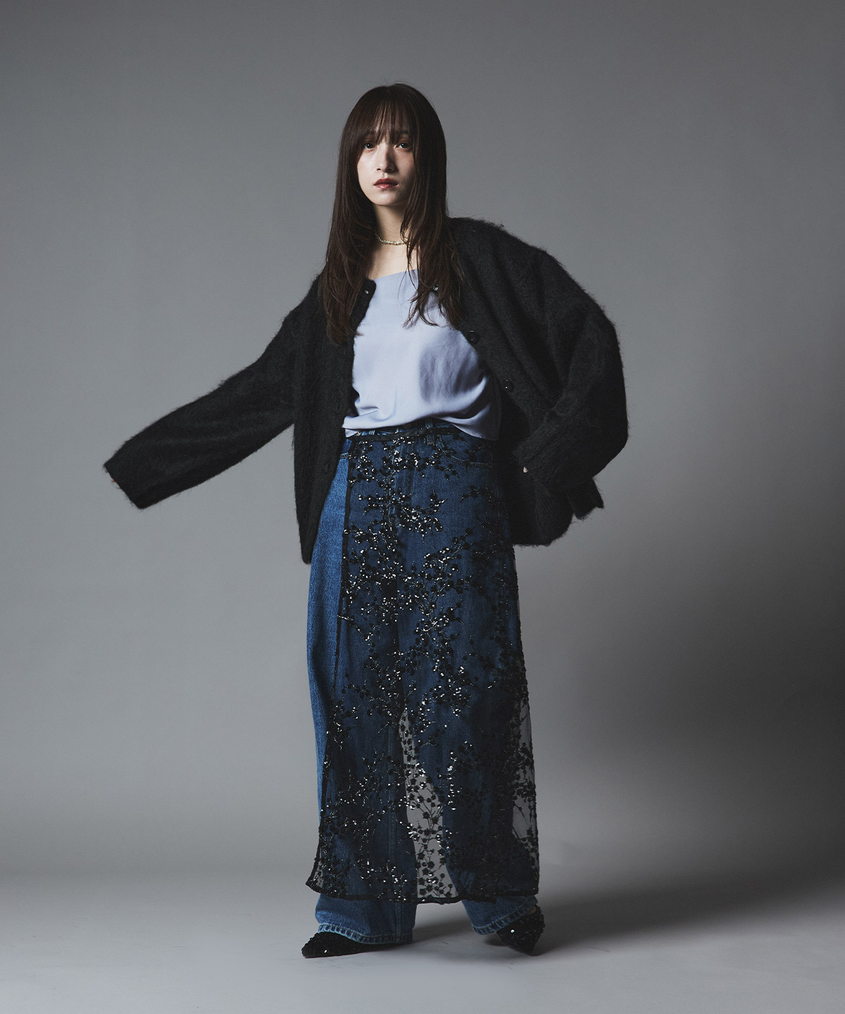 【予約販売】モヘアシャギーニットカーディガン 全4色