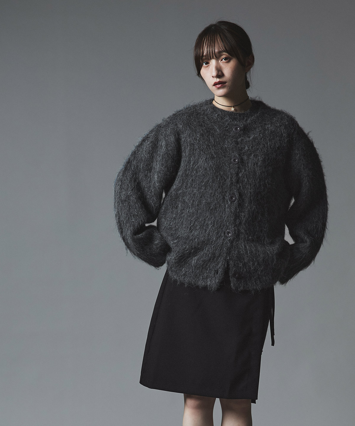 【予約販売】モヘアシャギーニットカーディガン 全4色