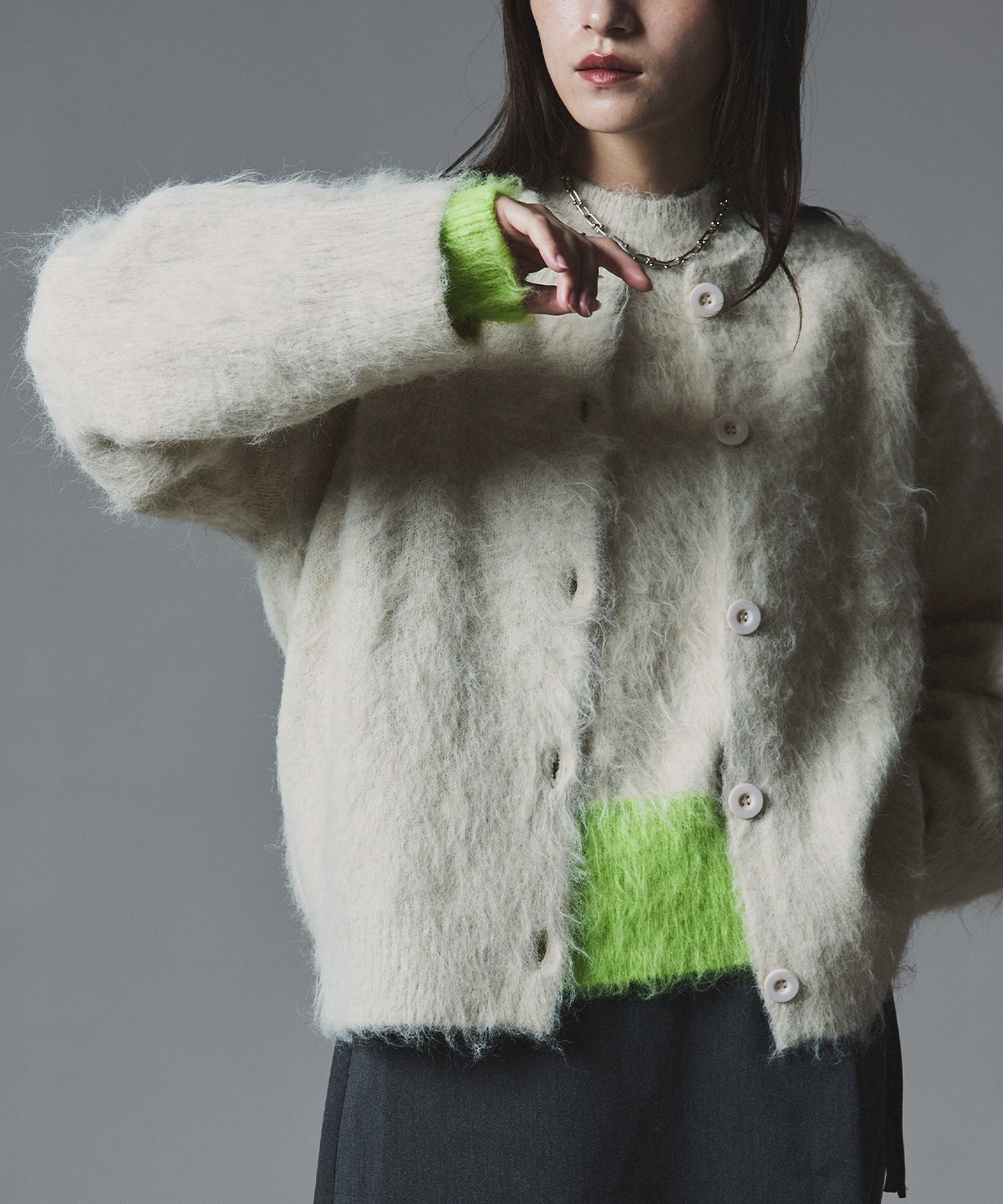 美品　golf wang モヘアシャギーニットカーディガン 予約販売】モヘアシャギーニットカーディガン 全4色 | トップス