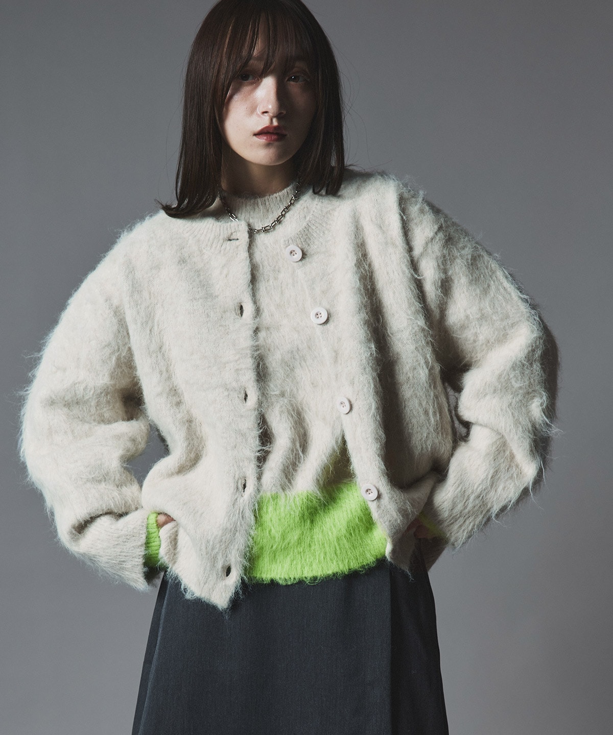 予約販売】モヘアシャギーニットカーディガン 全4色 | トップス