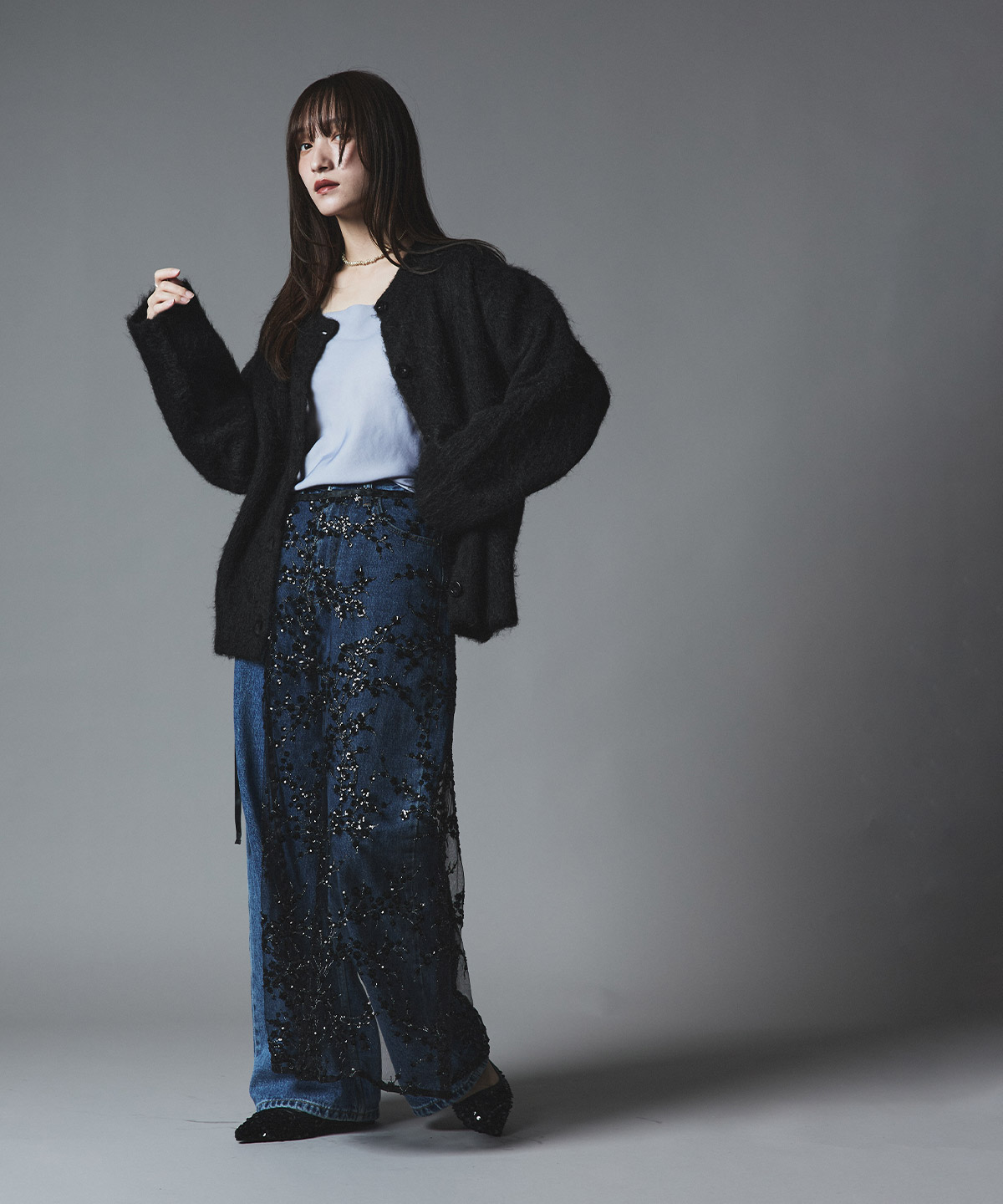 【予約販売】モヘアシャギーニットカーディガン 全4色