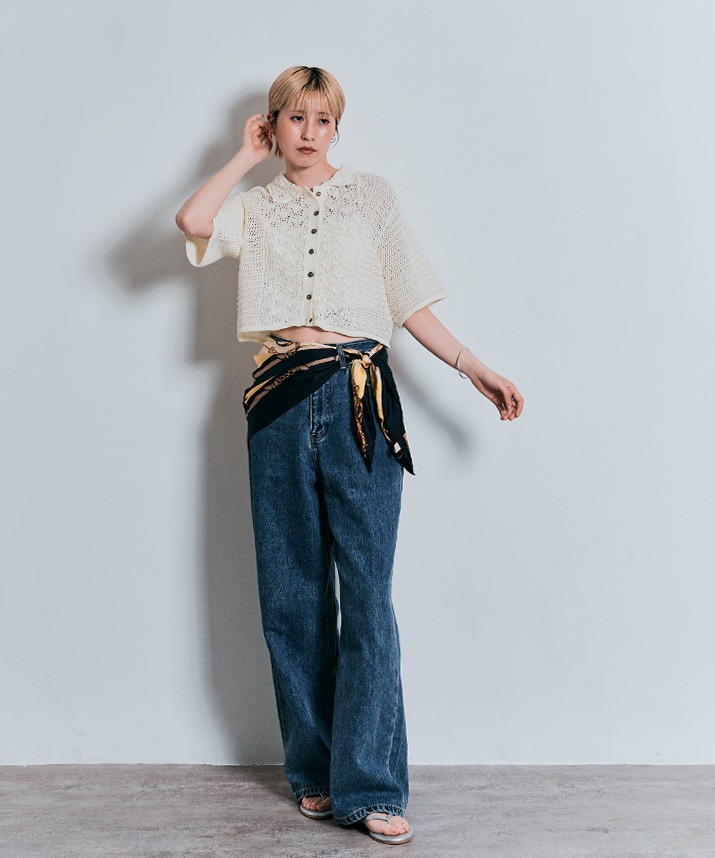 コンパクトクロシェ編みカーディガン 全4色 【SALE】 | トップス | W:Huku