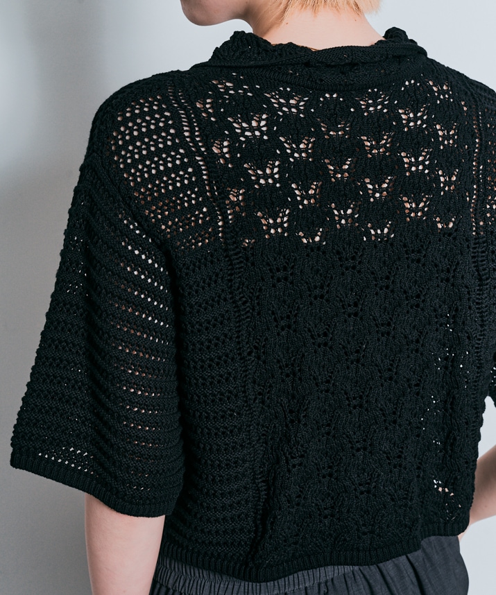 hymyJORNALSTANDARRELUME クロシェ編みカーディガン クロシェ編み