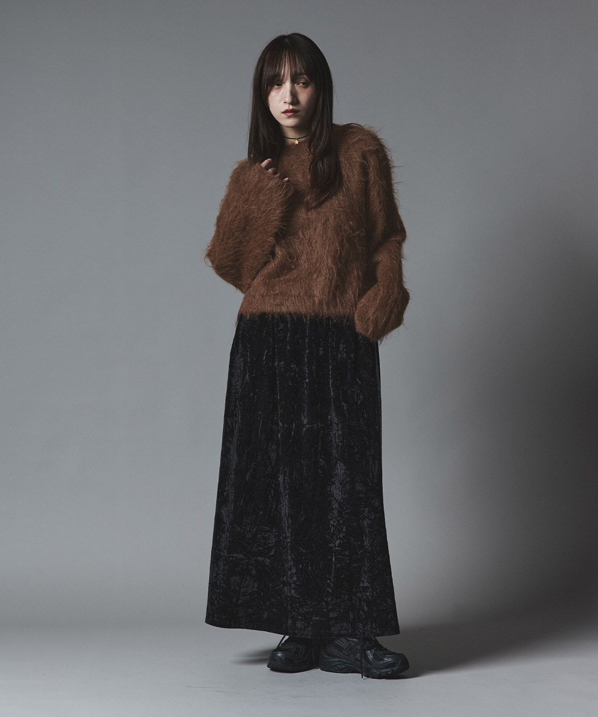 【予約販売】モヘアシャギーショートニットトップス 全5色