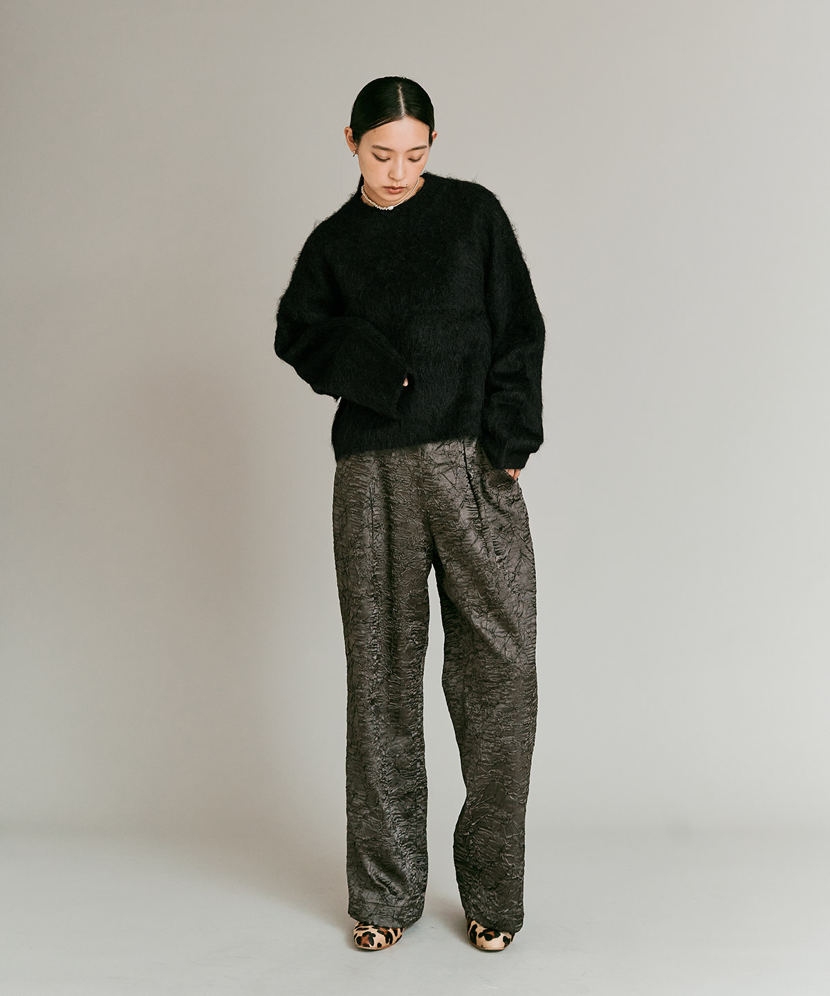 【予約販売】モヘアシャギーショートニットトップス 全5色