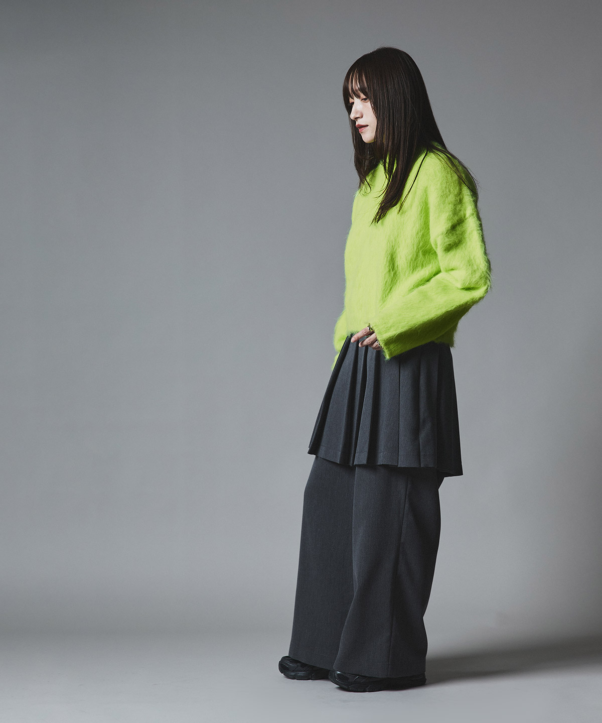 【予約販売】モヘアシャギーショートニットトップス 全5色