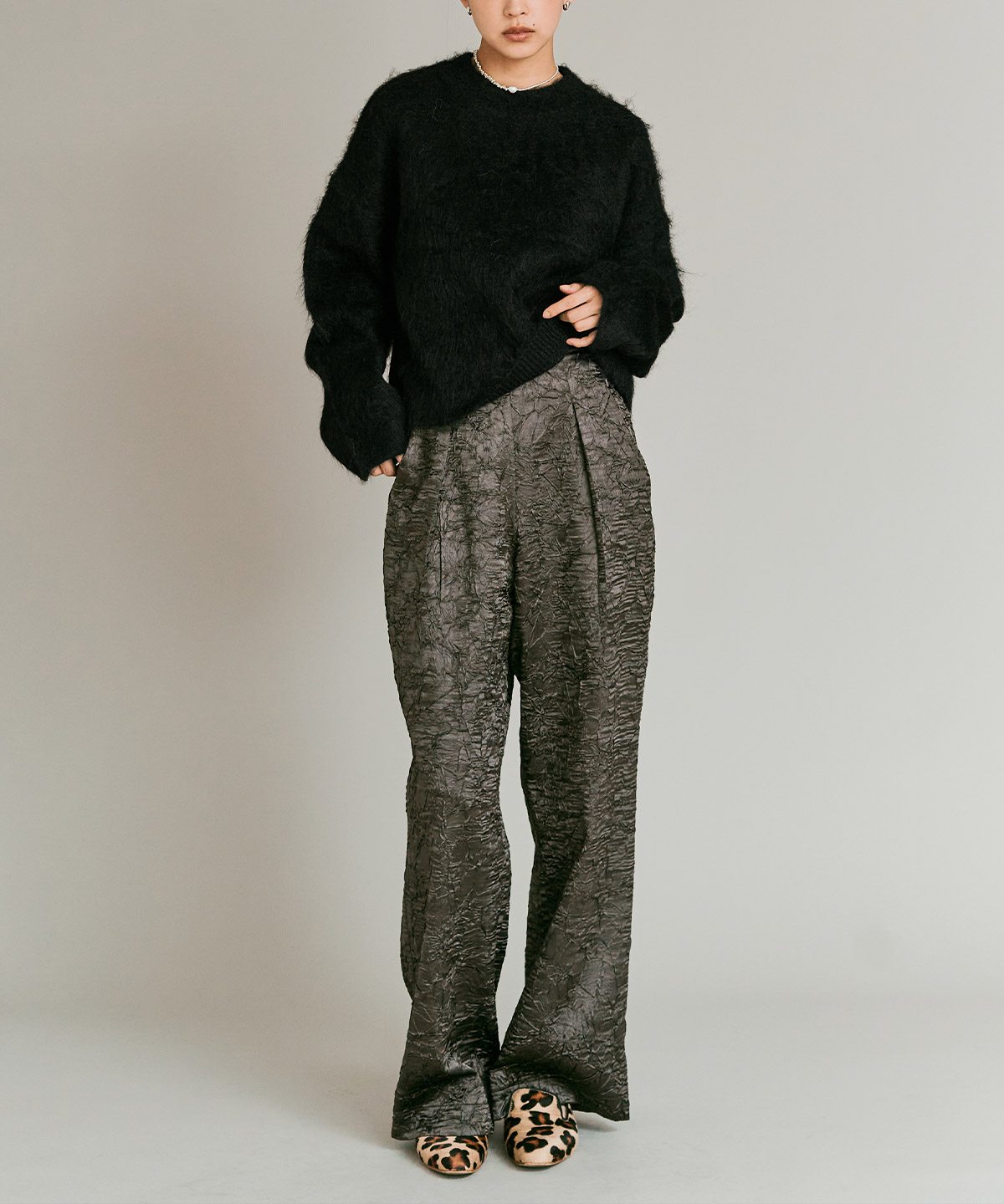 【予約販売】モヘアシャギーショートニットトップス 全5色