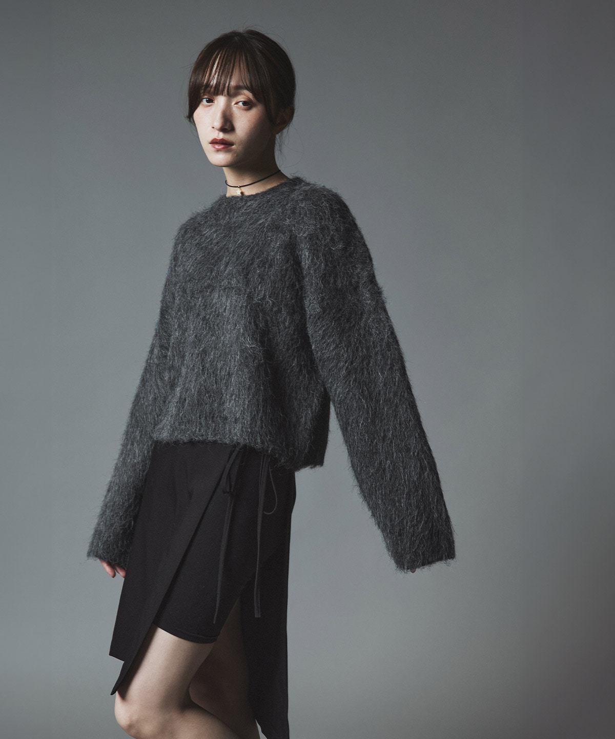 予約販売】モヘアシャギーショートニットトップス 全5色